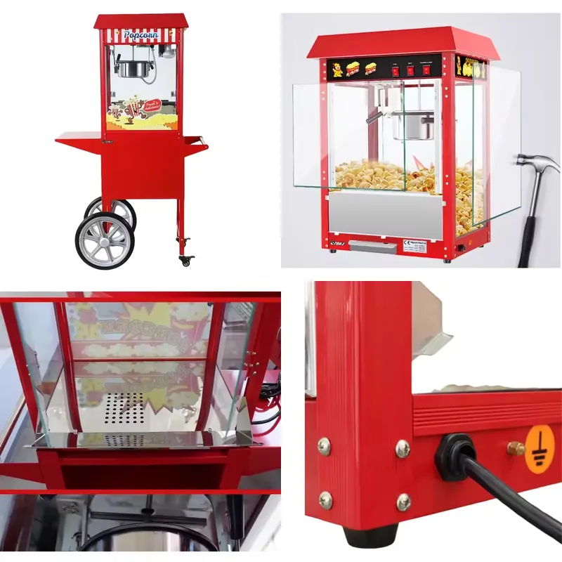 Popcorn - เครื่องทำป๊อปคอร์นลมร้อนเชิงพาณิชย์ - เครื่องทำป๊อปคอร์นอัตโนมัติสำหรับธุรกิจขนมขบเคี้ยวที่มีกำไรสูง