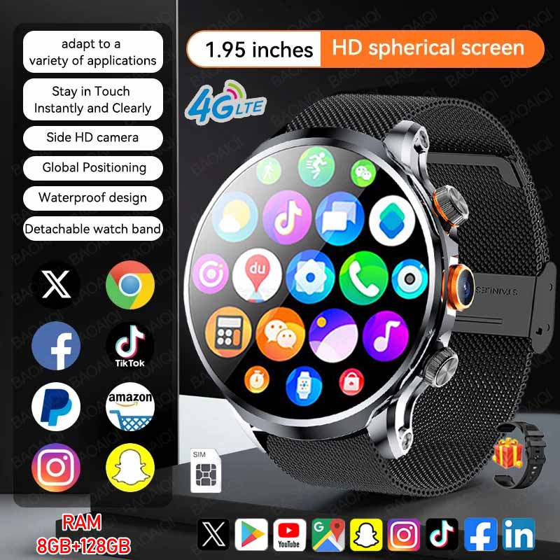 Seaweed Snack - 5G/4G เน็ตคอมเต็มรูปแบบนาฬิกาสมาร์ท 680*680 AMOLED 8GB +