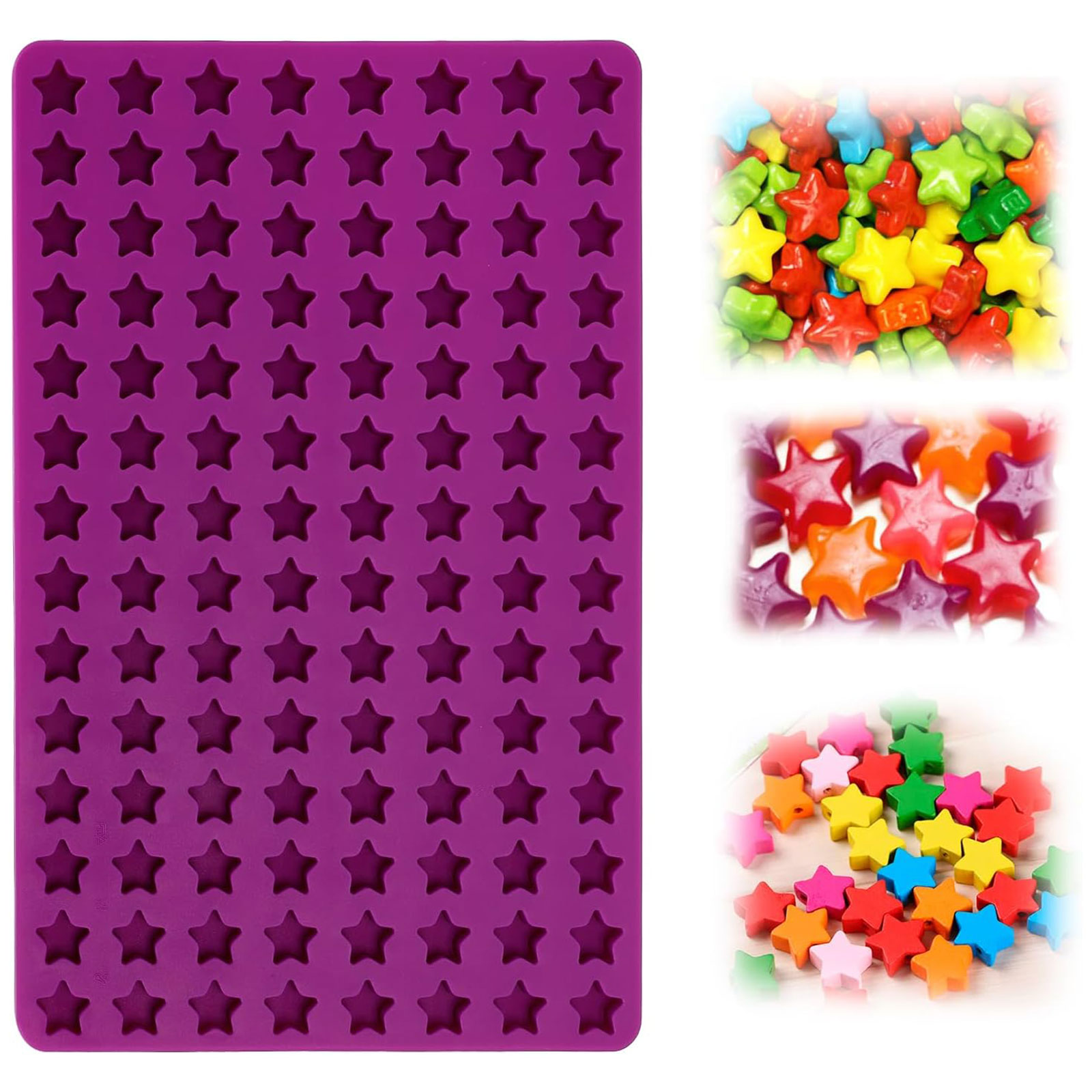 Chocolate Snack - แม่พิมพ์ซิลิโคนรูปดาวขนาดเล็ก 112 ช่อง สำหรับทำขนมสุนัข ขนมเยลลี่ ลูกอม