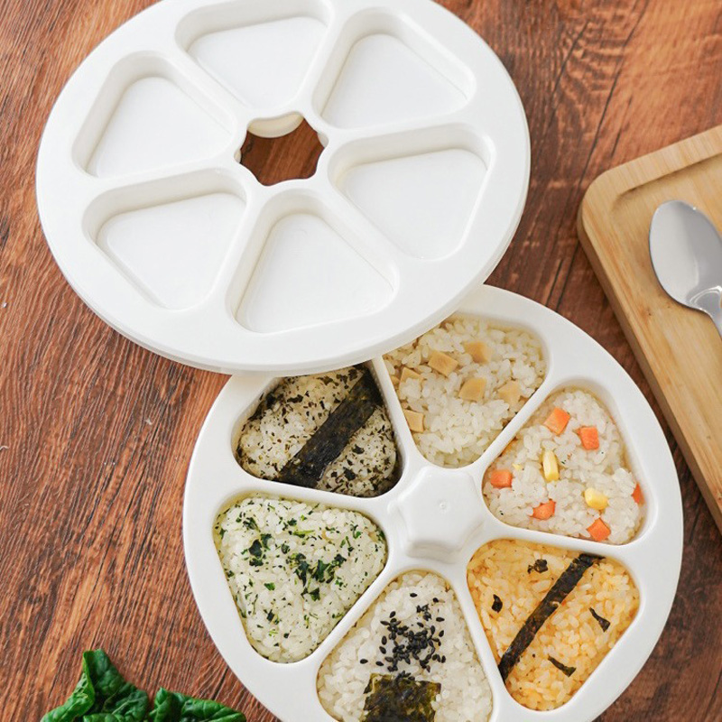 Seaweed Snack - กล่องทำซูชิ 6 in 1 พร้อมแม่พิมพ์ข้าวปั้นสามเหลี่ยม แม่พิมพ์ข้าวปั้น