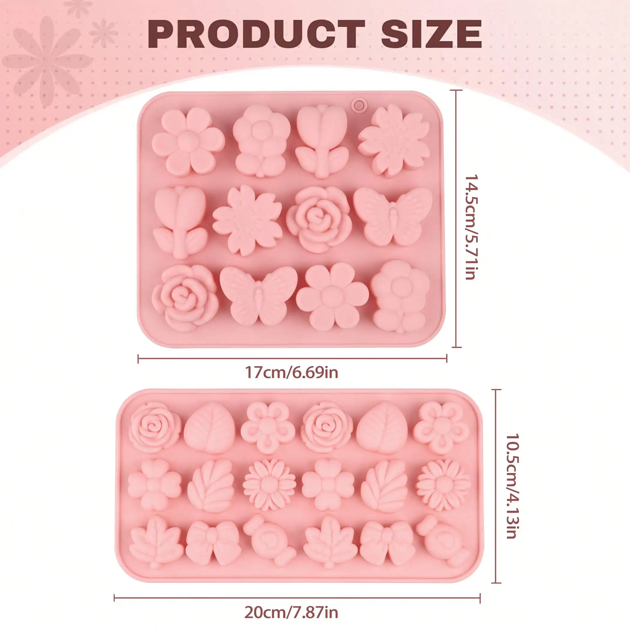 1-2 ชิ้น แม่พิมพ์ซิลิโคนรูปดอก - Gummy Candy บทวิจารณ์และราคา