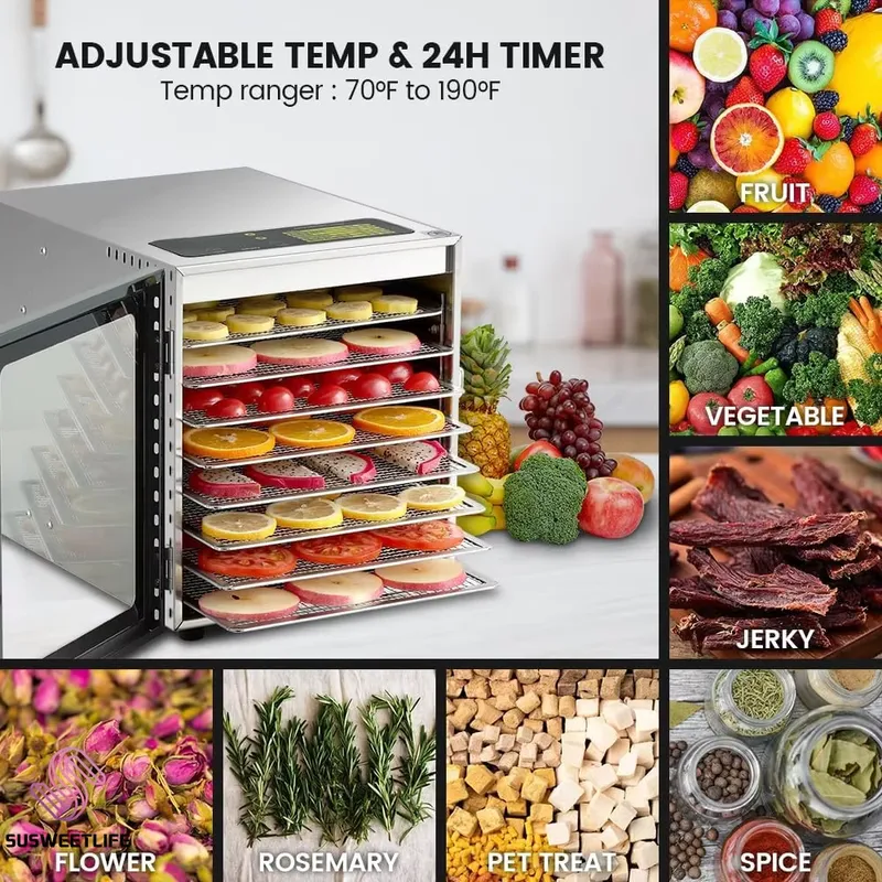 เครื่องอบแห้งอาหารขนาดใหญ่ 8 ช - Healthy Snacks Food บทวิจารณ์และราคา